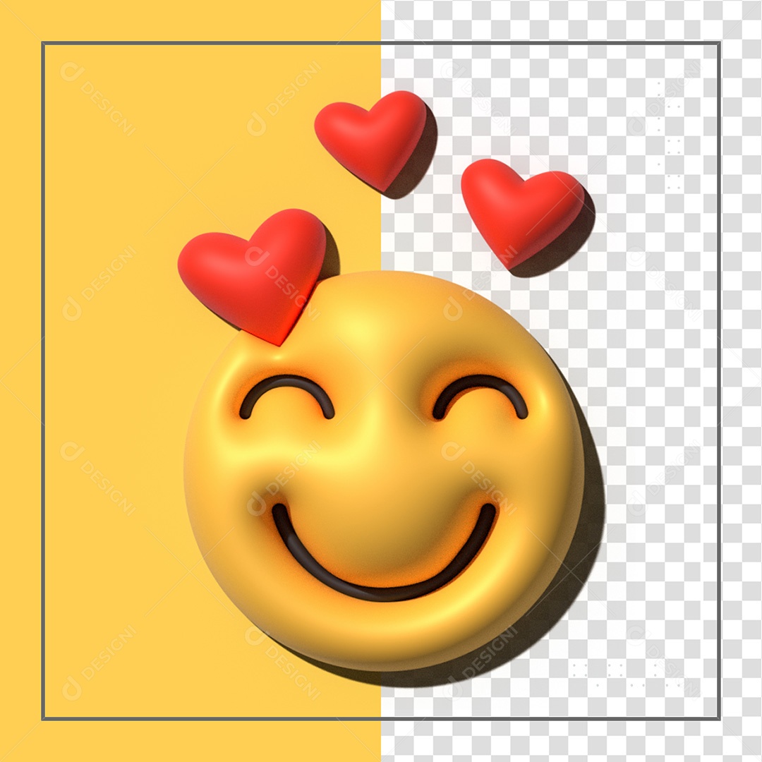 Emoji 3D Elemento Para Composição PSD