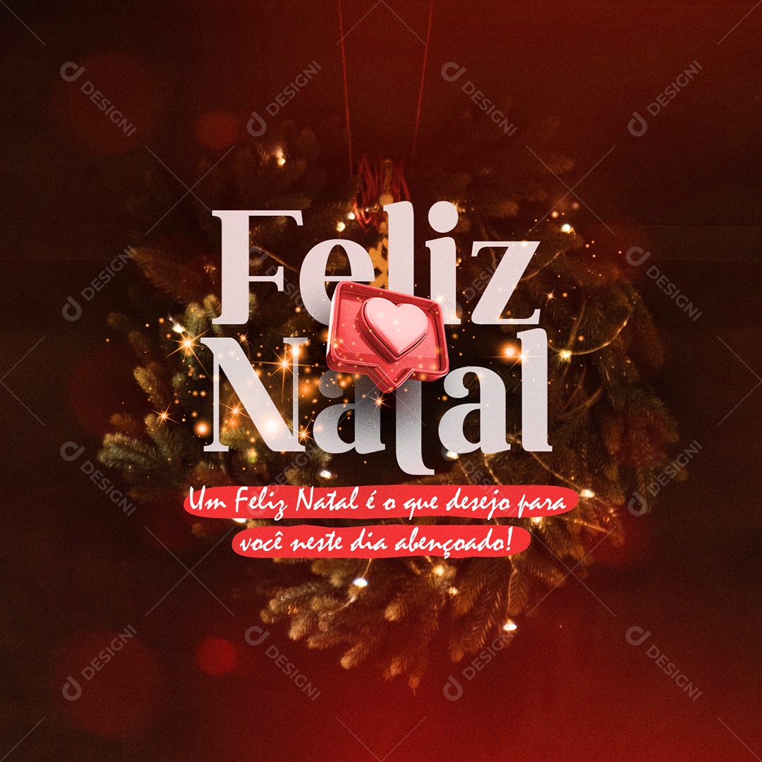 Um Feliz Natal para Todos Social Media PSD Editável