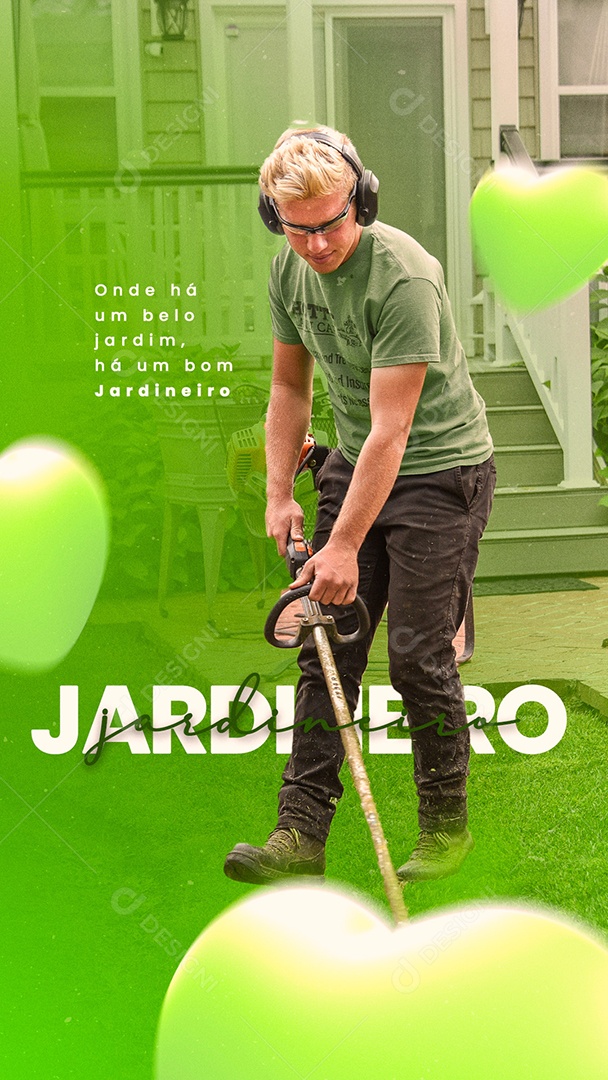 Story Onde há Um Belo Jardim Dia do Jardineiro Social Media PSD Editável
