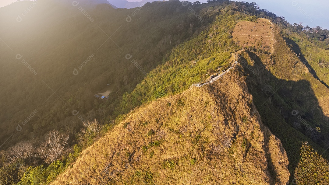 Vista aérea de Chee Dao colina Chiang Rai Tailândia