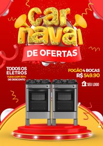 Carnaval de Ofertas Venha Conferir Social Media PSD Editável