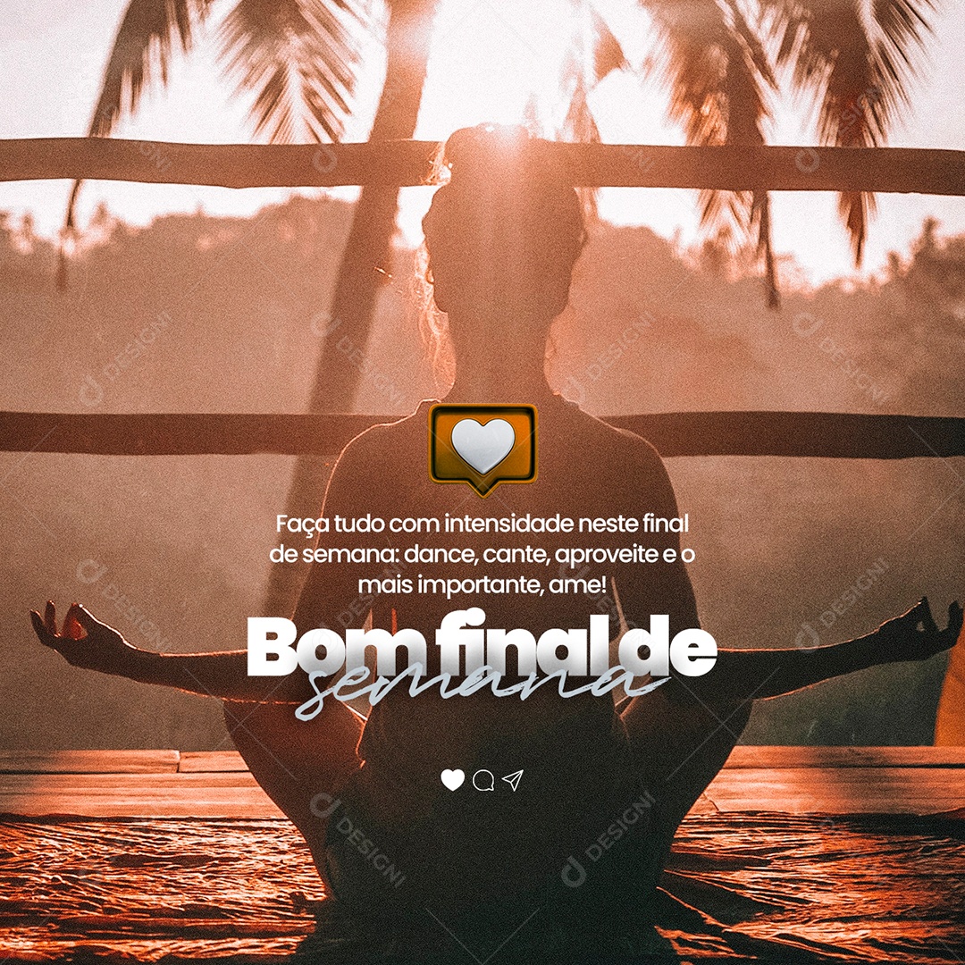 Faça com Intensidade Neste Final de Semana Social Media PSD Editável