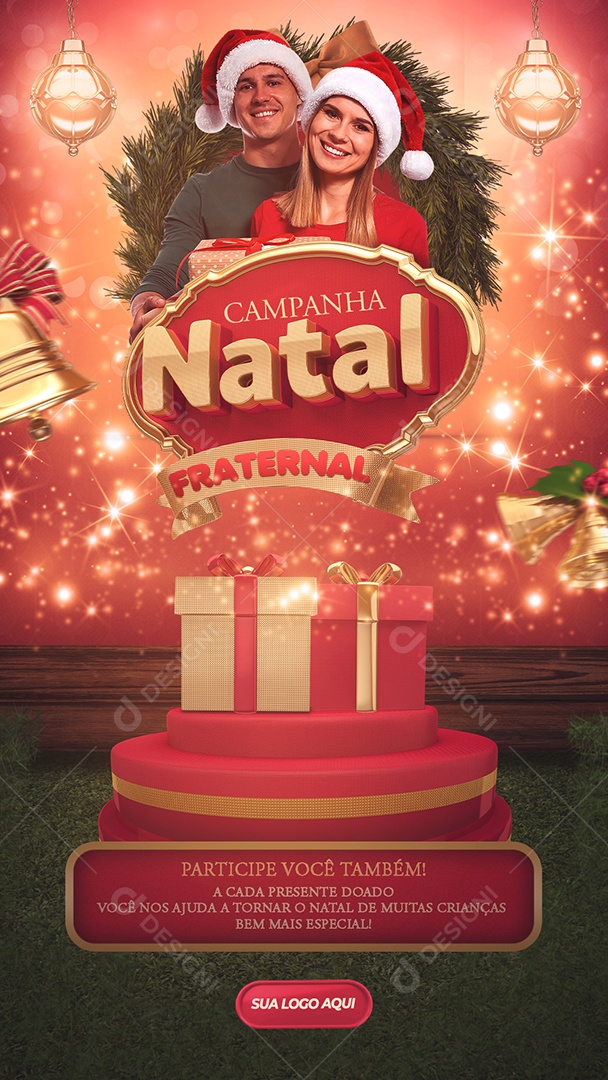 Story Campanha de Natal Fraternal Social Media PSD Editável