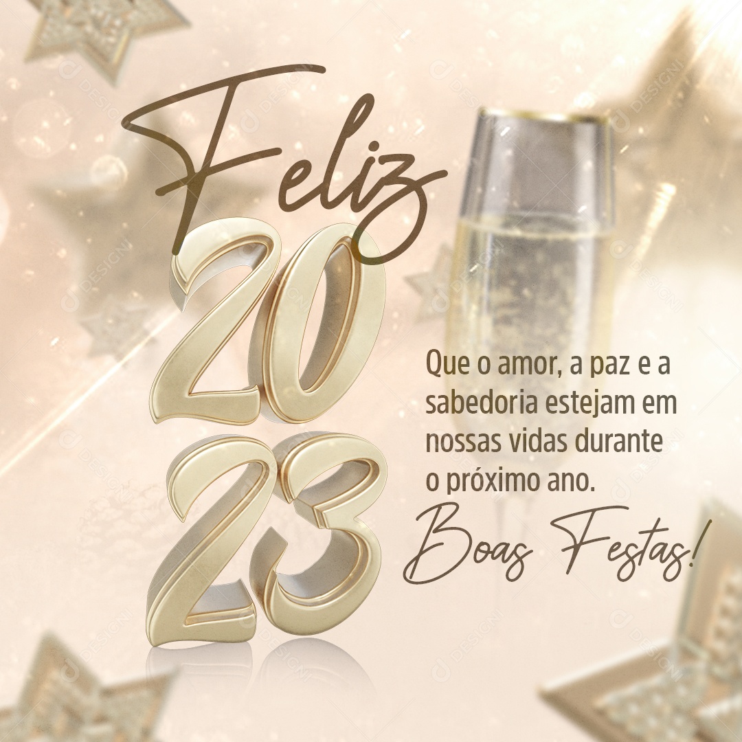 Post Feliz Ano Novo PSD Social Media PSD Editável