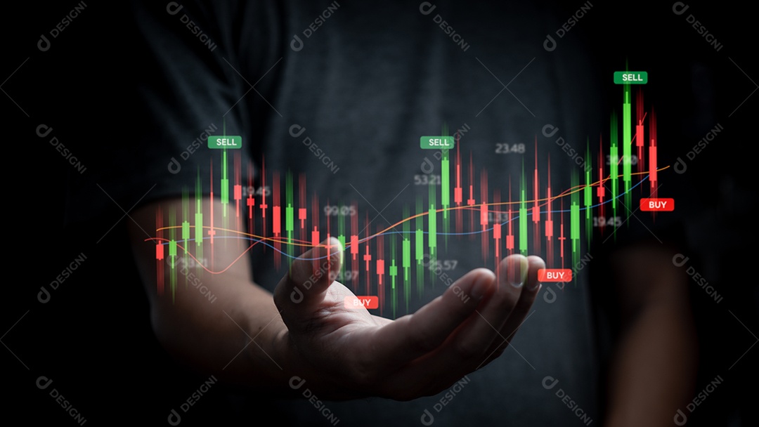 Conceito de finanças e investimento empresarial. Fundos de investimento em ações