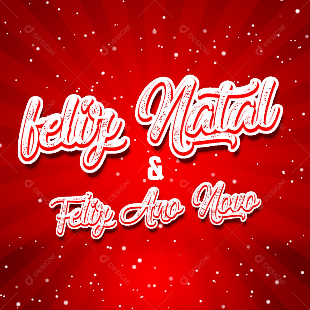 Efeito de Texto 3D Feliz Natal e Feliz Ano Novo PSD