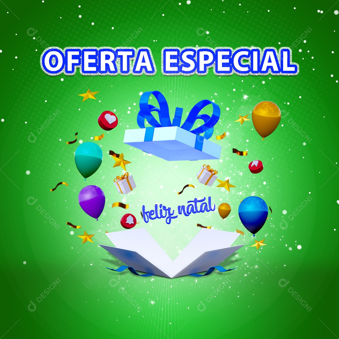 Feliz Natal Oferta Especial Social Media PSD Editável
