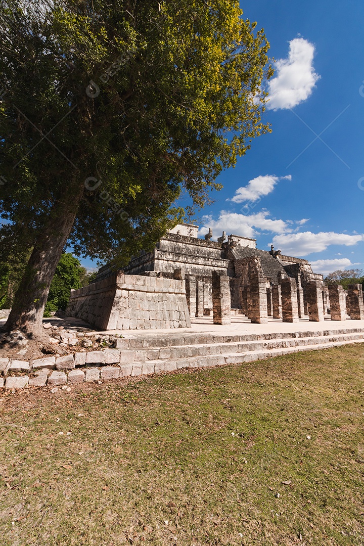 Pirâmide do templo maia de Kukulcán, México Chichen Itza Maya Ruins