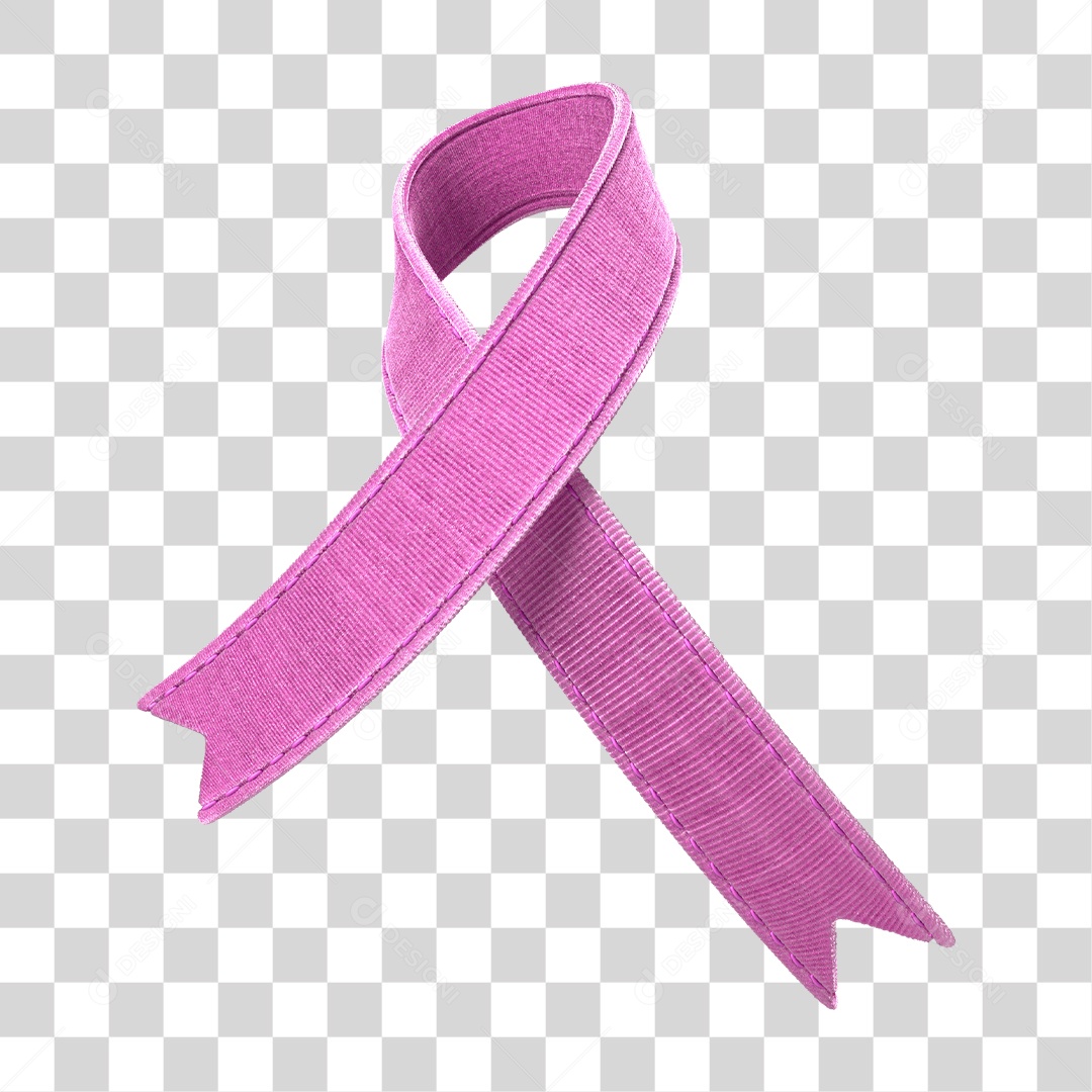 Elemento 3D Para Composição Laço Rosa PNG Transparente