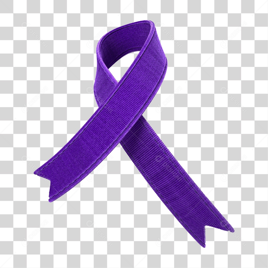 Elemento 3D Para Composição Laço Roxo PNG Transparente