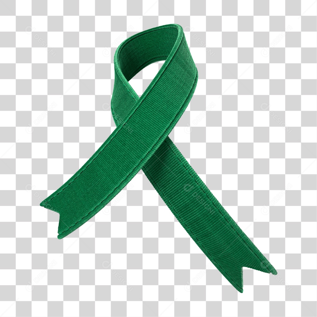Elemento 3D Para Composição Laço Verde PNG Transparente