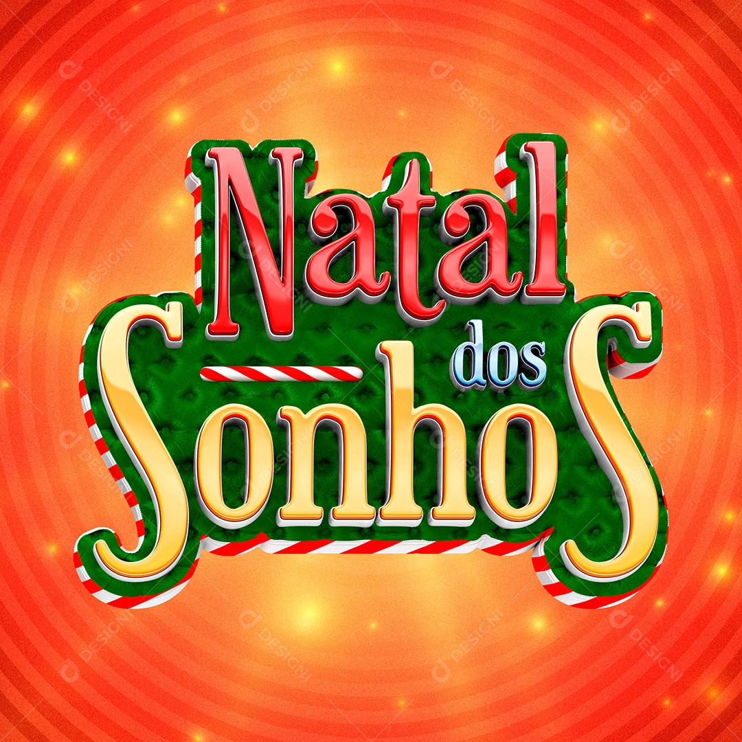 Selo 3D Natal Dos Sonhos PNG Transparente Sem Fundo