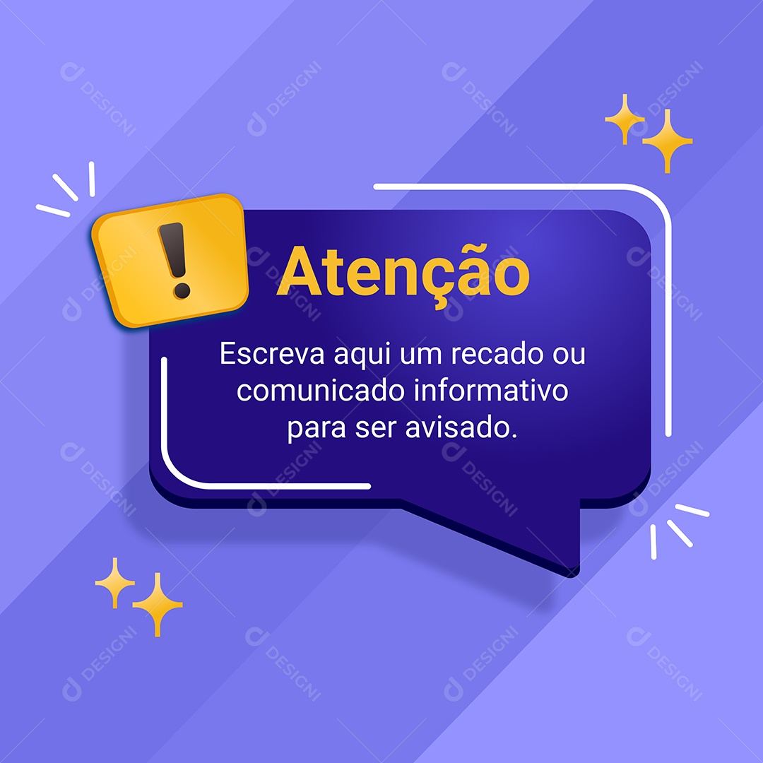 Atenção Ilustração Vetor EPS