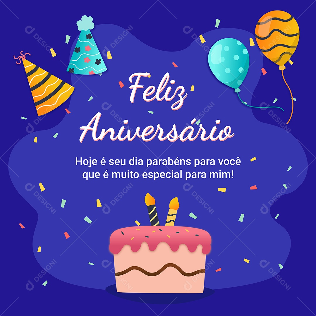 Feliz Aniversário Ilustração Vetor EPS