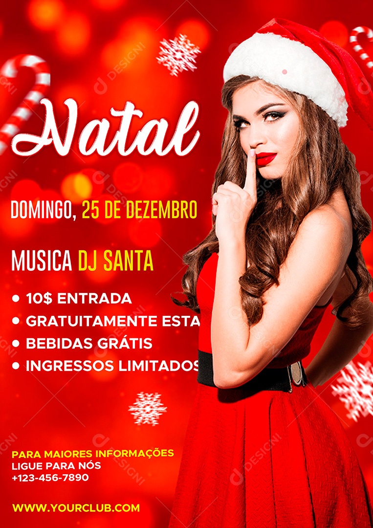 Post Festa de Natal Social Media PSD Editável