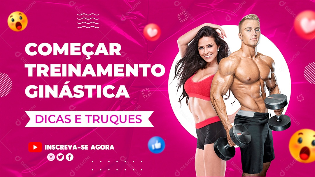 Thumbnail Gymnastics Social Media Editable EPS