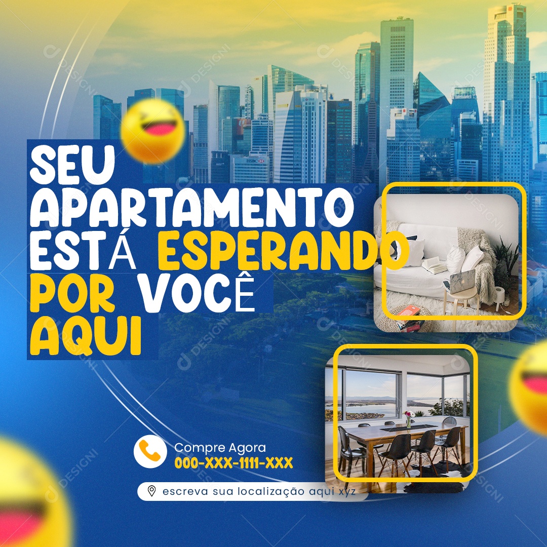 Seu Apartamento Está Esperando Por Você Aqui Social Media PSD Editável