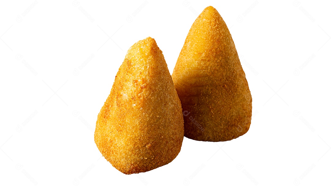 Coxinha isolada no fundo branco. lanche frito tradicional brasileiro