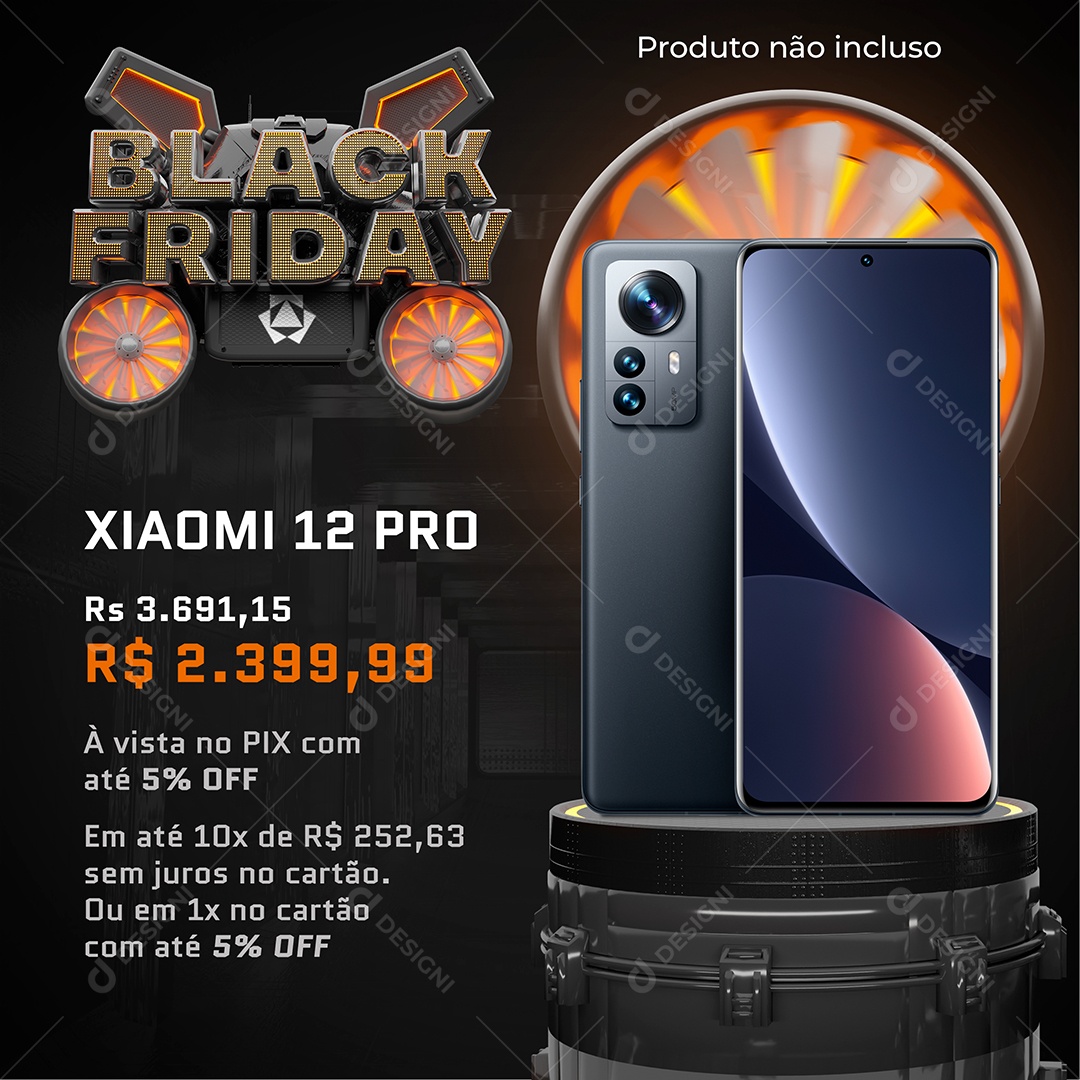 Black Friday Loja de Celulares Social Media PSD Editável