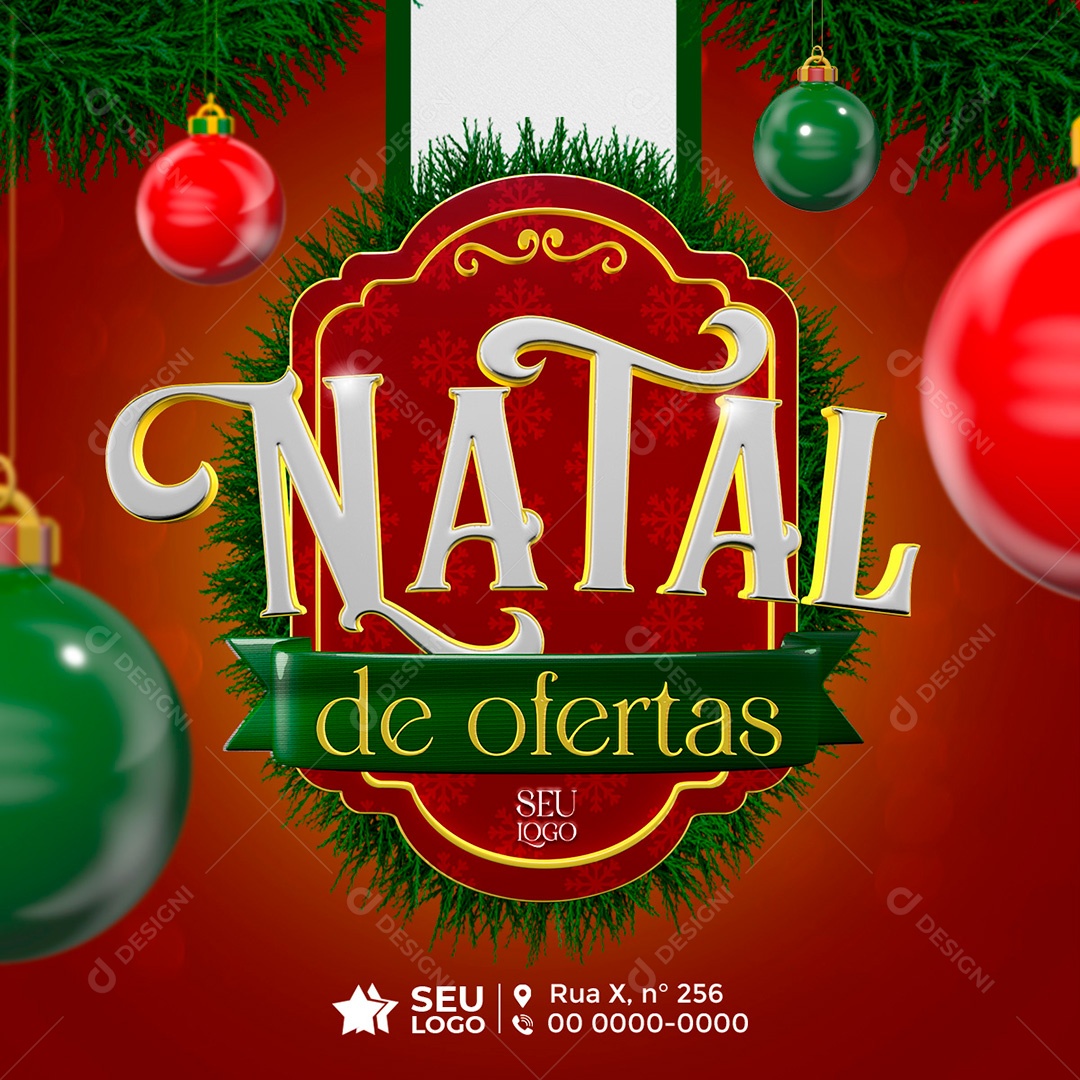 Pos Nata de Ofertas PSD Social Media PSD Editável