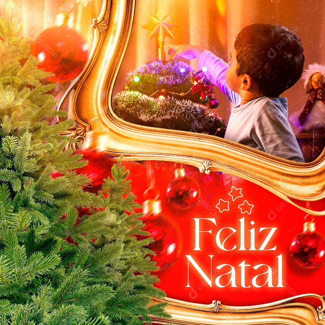 Post Feliz Natal PSD Social Media PSD Editável