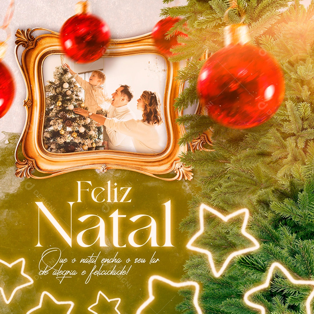 Post Feliz Natal PSD Social Media PSD Editável