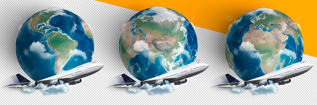 Elementos Viagens Elemento 3D Para Composição PSD