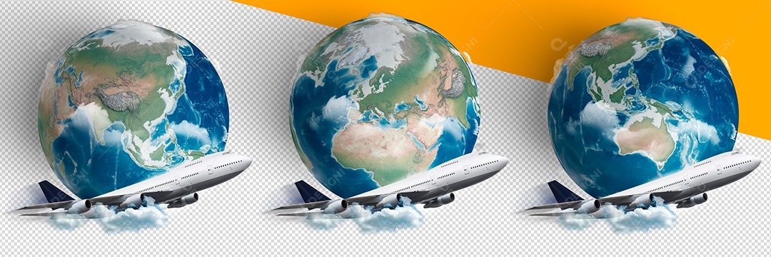 Elementos Viagens Elemento 3D Para Composição PSD