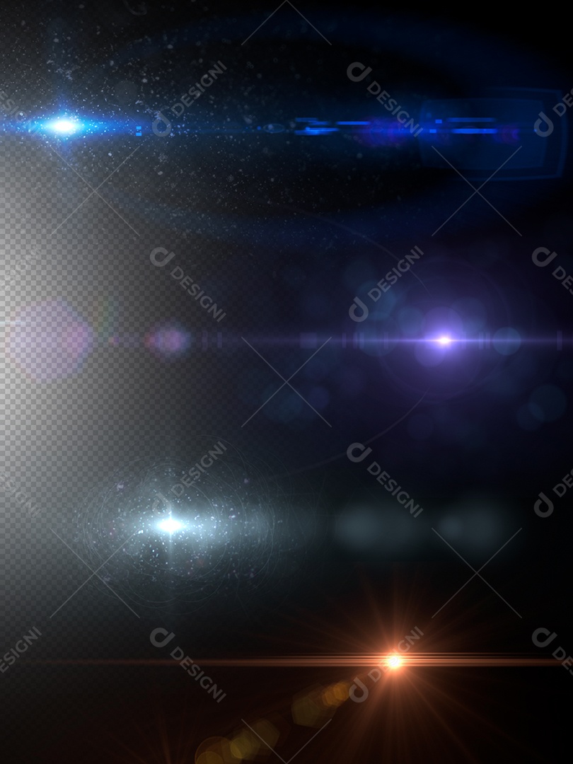 Lens Flare Reflexos de Luz Feixe PSD Editável