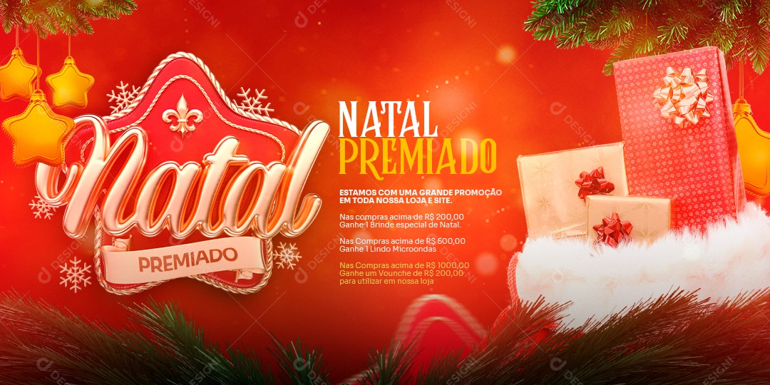 Awarded Christmas Banner Merry Christmas Social Media Editable PSD