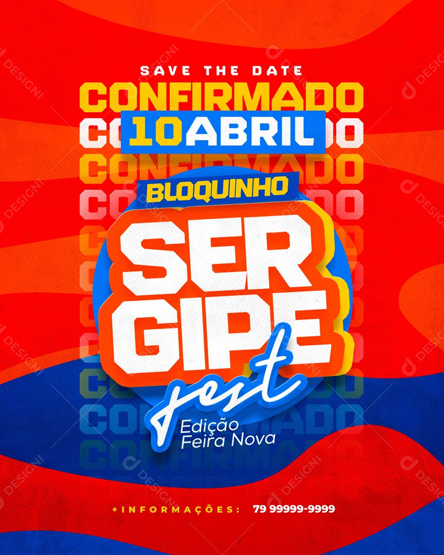 Bloquinho Sergipe Fest Edição Feira Nova Social Media PSD Editável