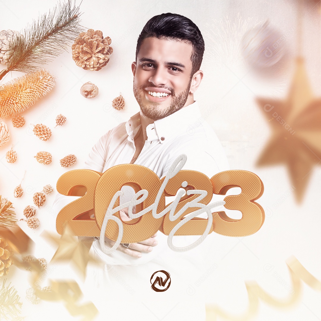 Post Feliz Ano Novo PSD Social Media PSD Editável