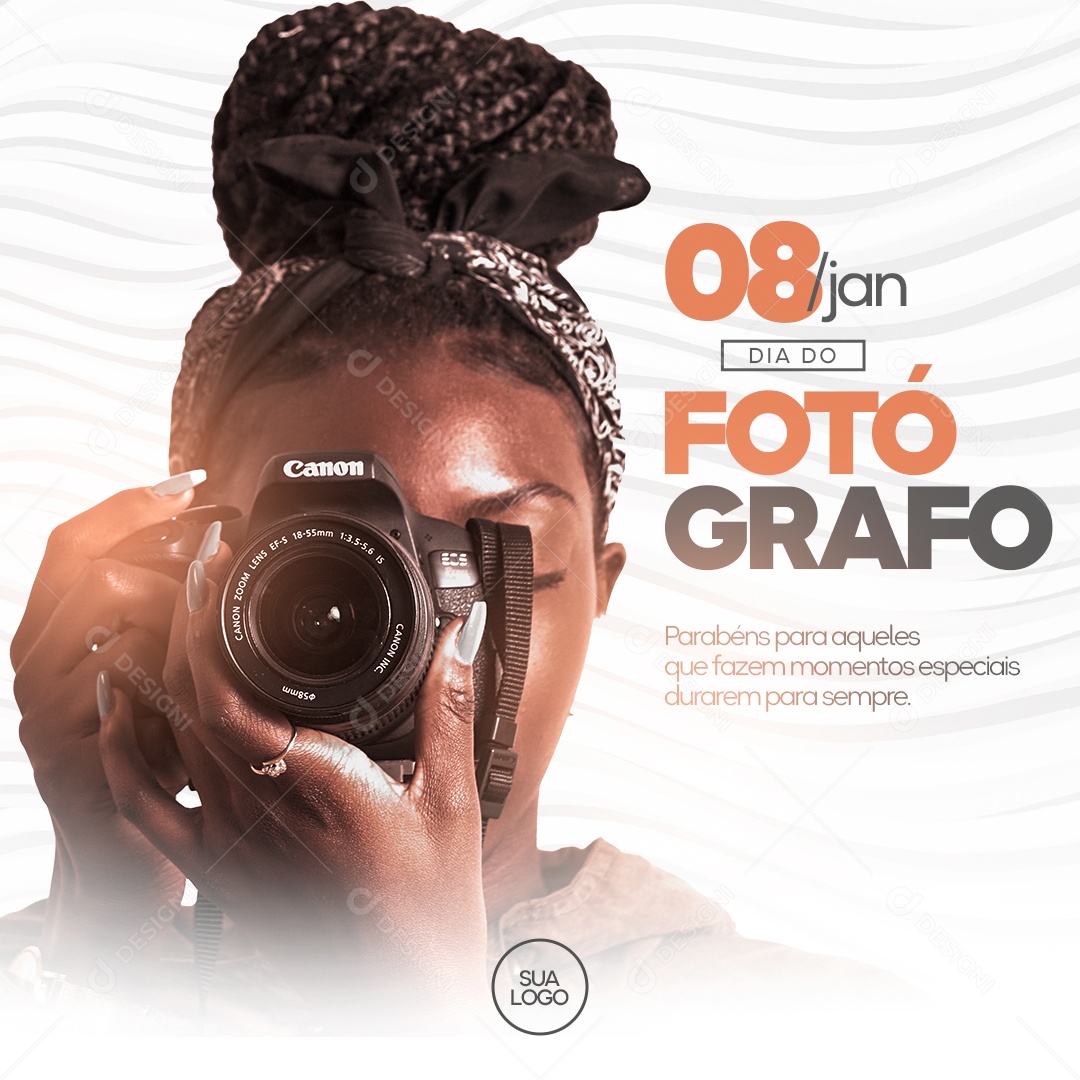 Post Dia do Fotógrafo Social Media PSD Editável