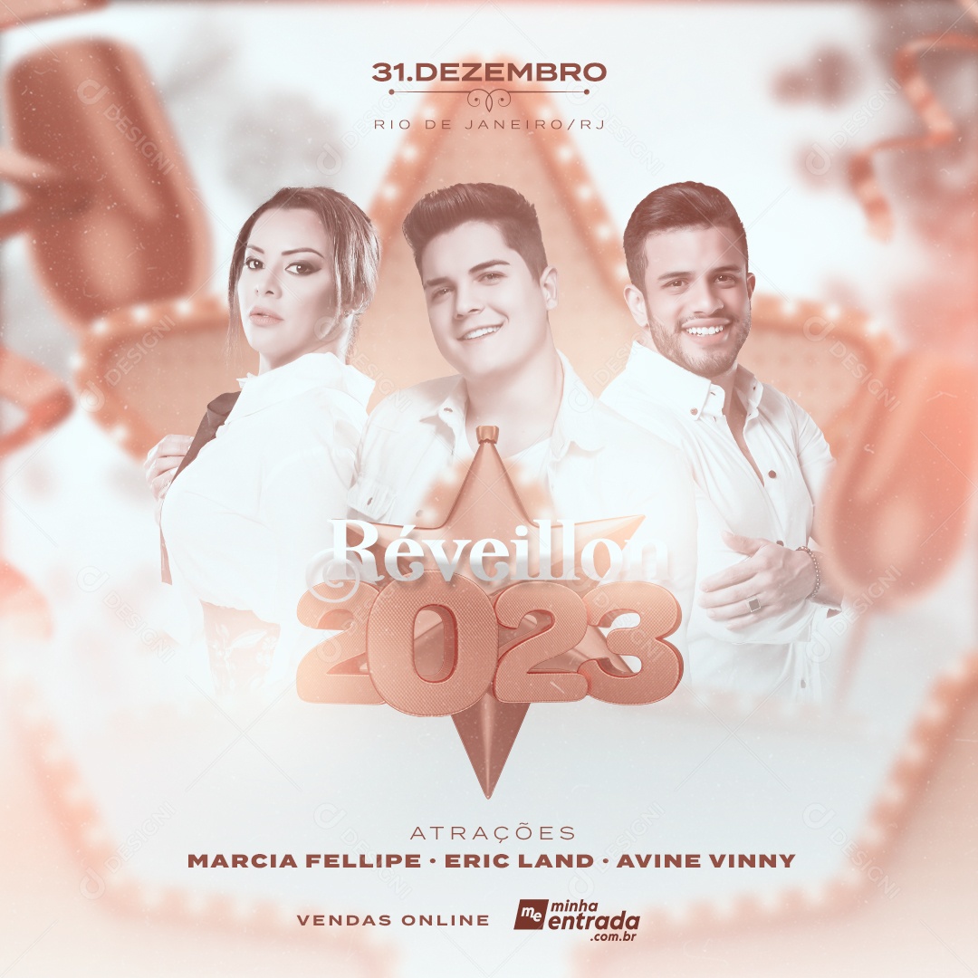 Flyer Réveillon Social Media PSD Editável