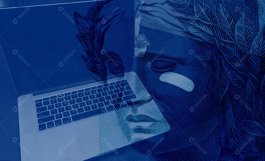 Negócio de conceito de economia brasileira com dinheiro calculadora