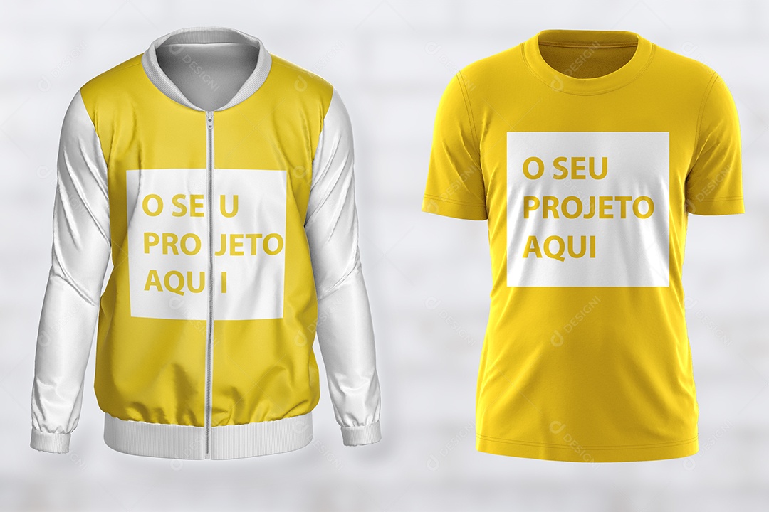 Mockup Camiseta e Jaqueta PSD