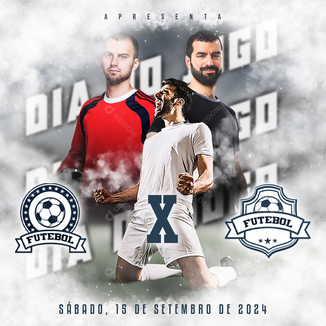 Flyer Futebol Equipe X Equipe Social Media PSD Editável