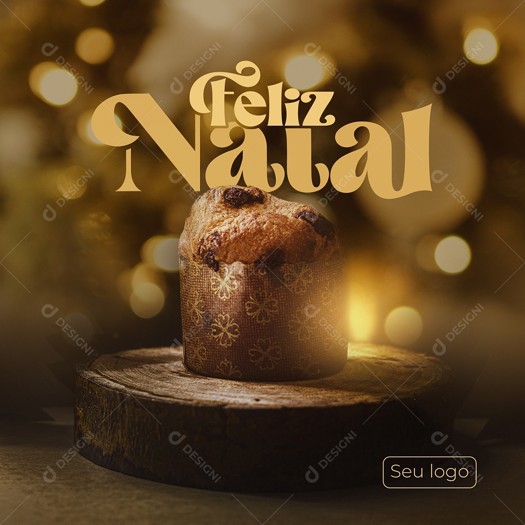 Feliz Natal E Um Próspero Ano Novo Social Media PSD Editável