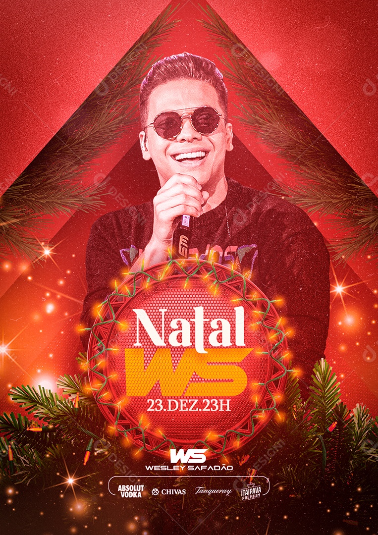 Natal WS Wesley Safadão Flyer Social Media PSD Editável