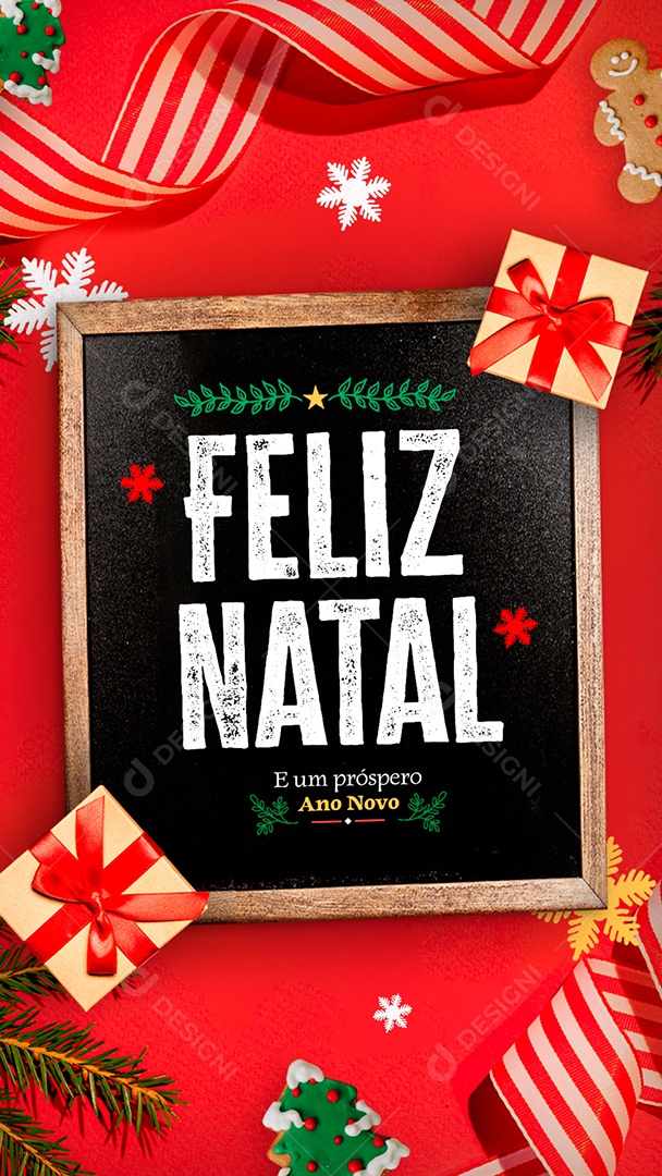 Story Feliz Natal E Um Próspero Ano Novo Social Media PSD Editável