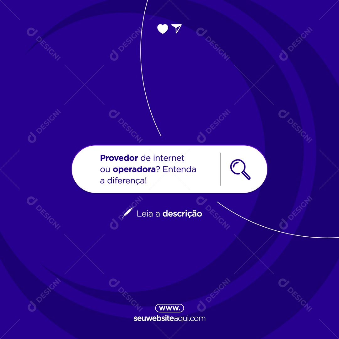 Post Provedor de Internet Social Media PSD Editável
