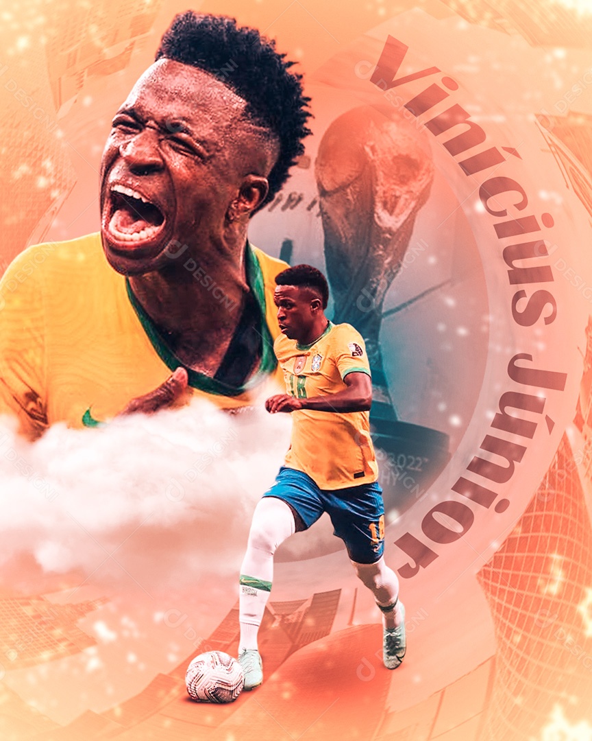 Flyer Jogador de Futebol Social Media PSD Editável