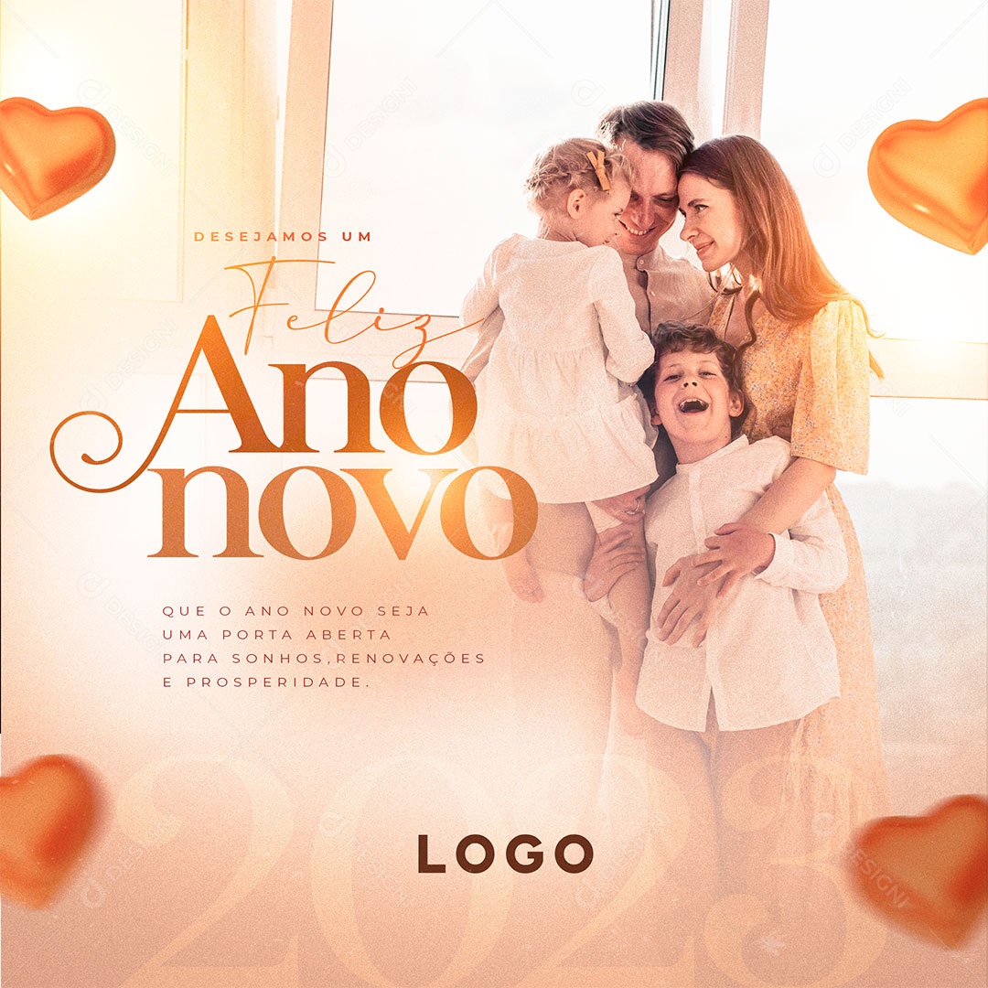 Post Feliz Ano Novo PSD Social Media PSD Editável