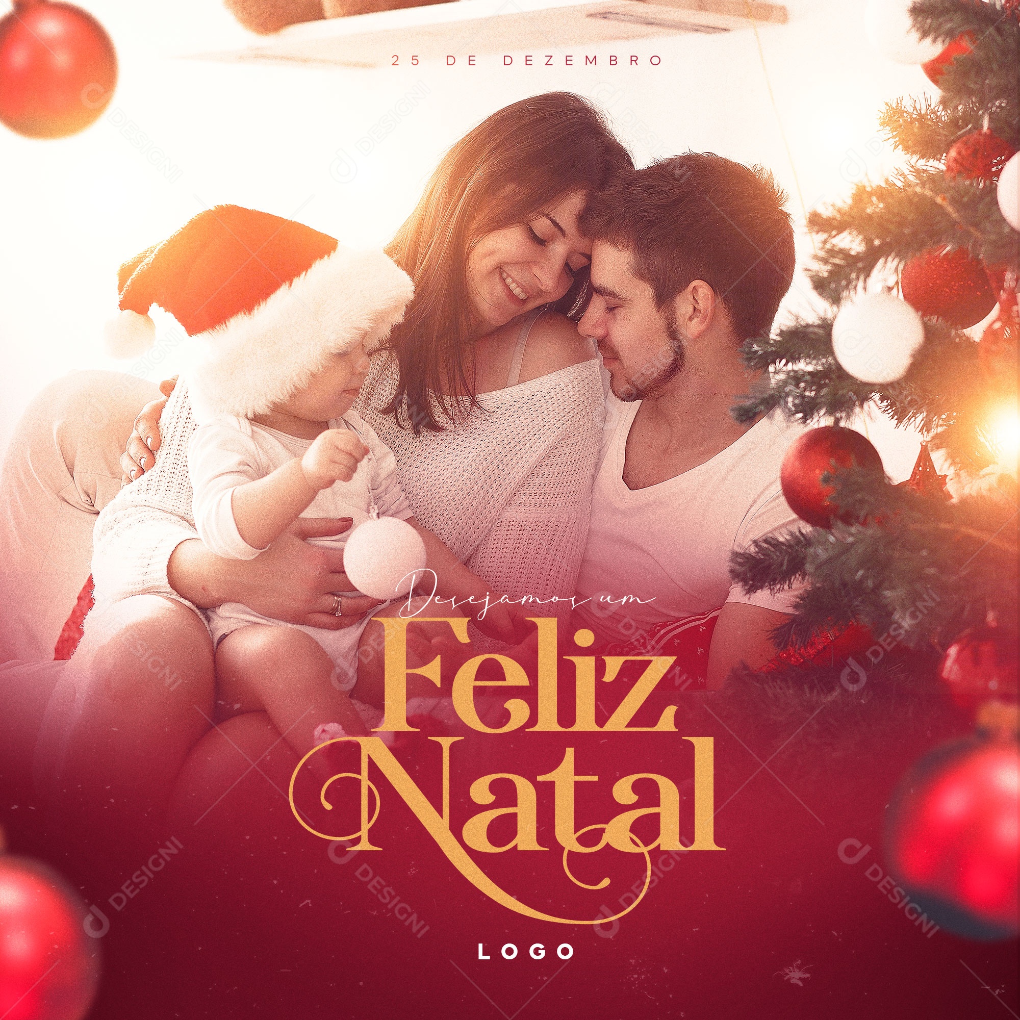 Post Feliz Natal PSD Social Media PSD Editável