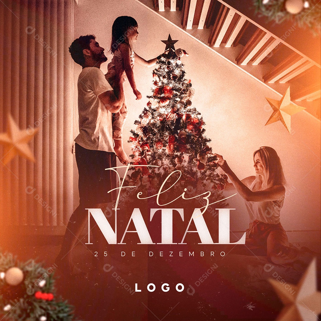 Post Feliz Natal PSD Social Media PSD Editável