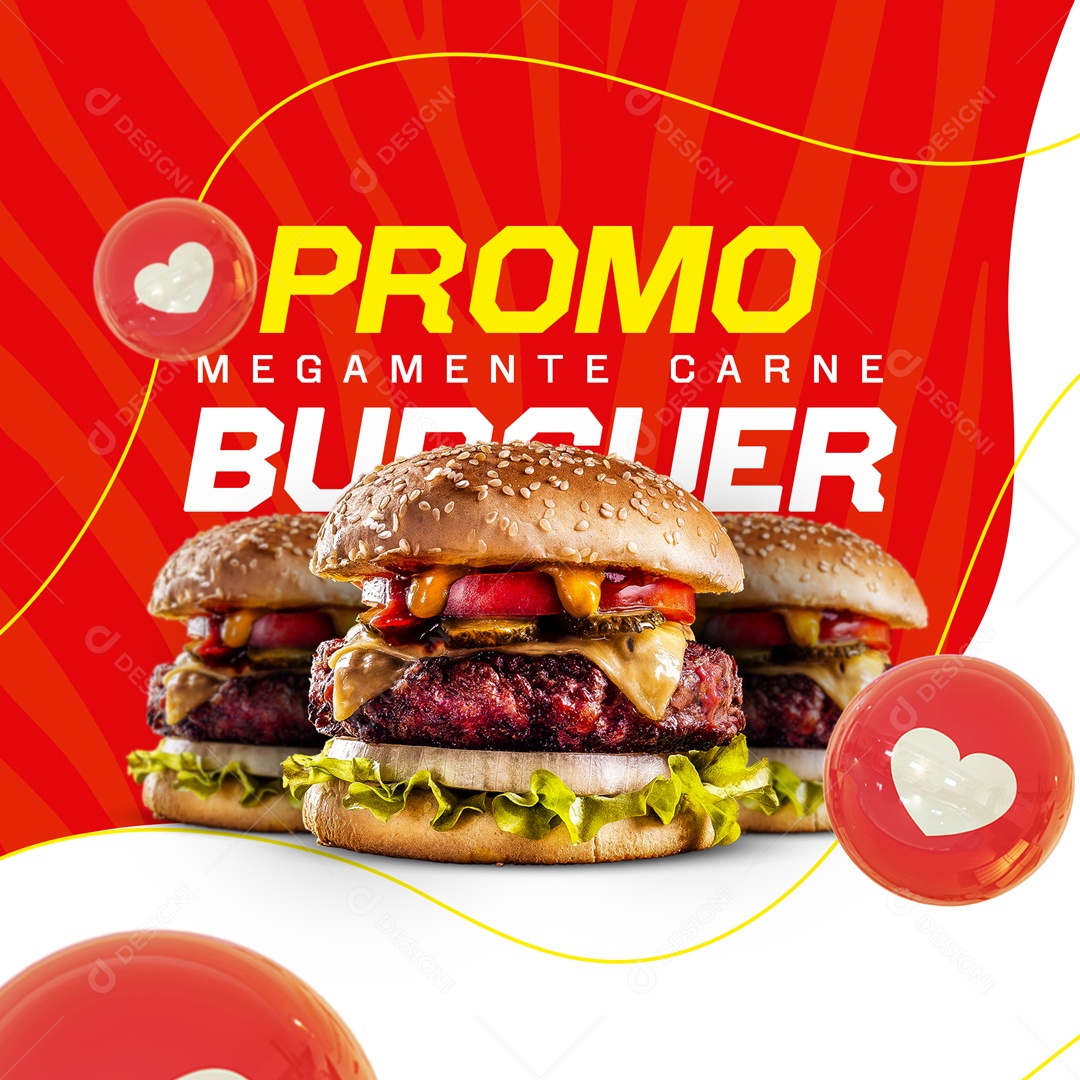 Social Media Hambúrgueria Burguer PSD Editável