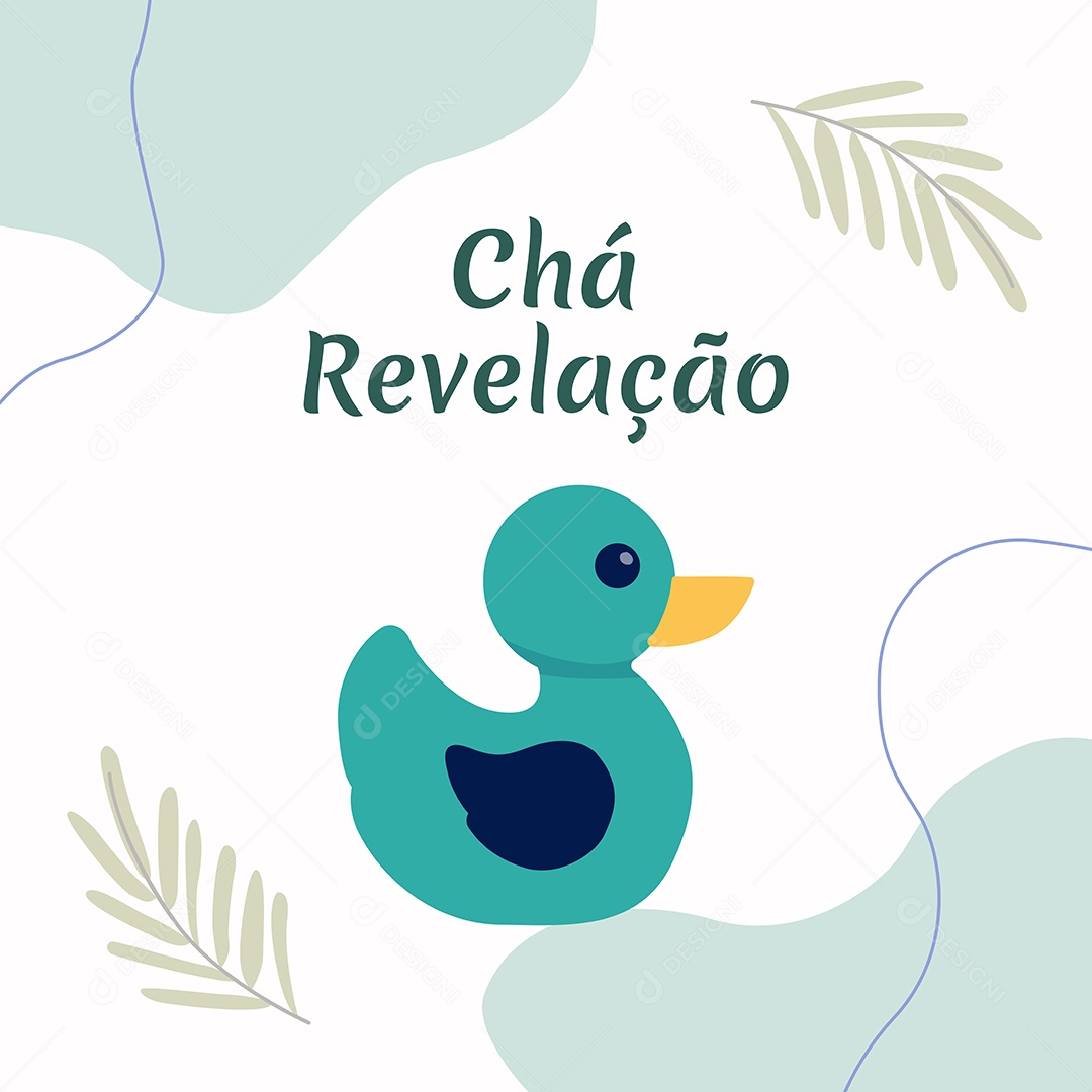 Convite de Chá Revelação Ilustração Vetor EPS