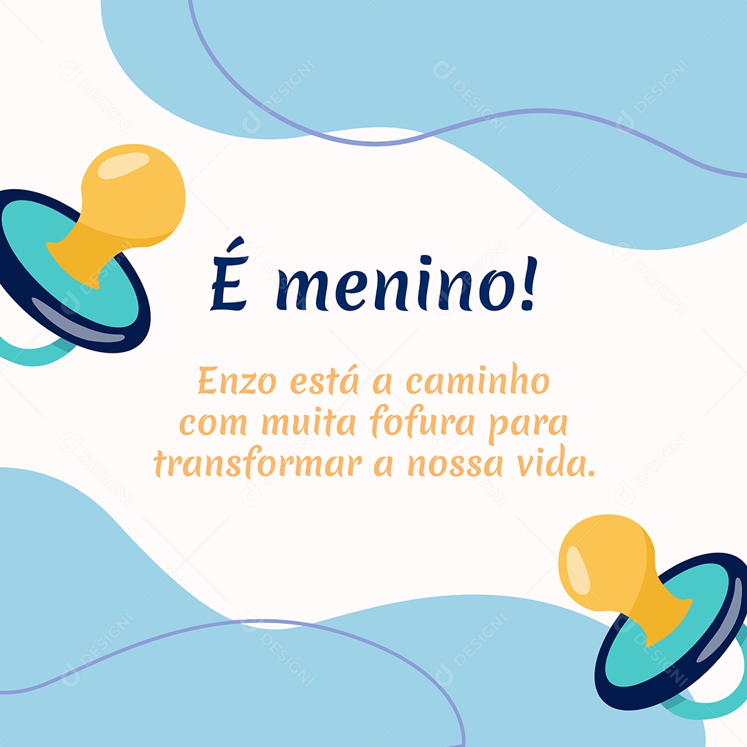 Convite de Chá Revelação Ilustração Vetor EPS