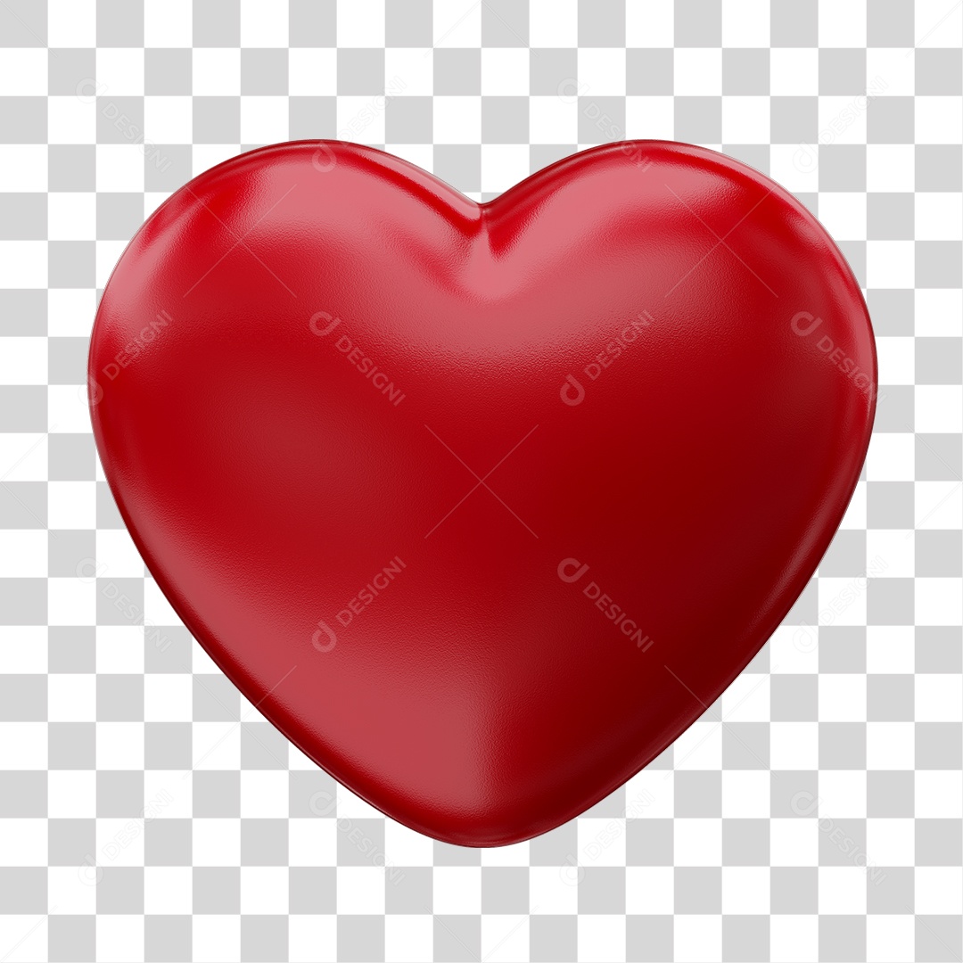 Elemento 3D Para Composição Coração 3D