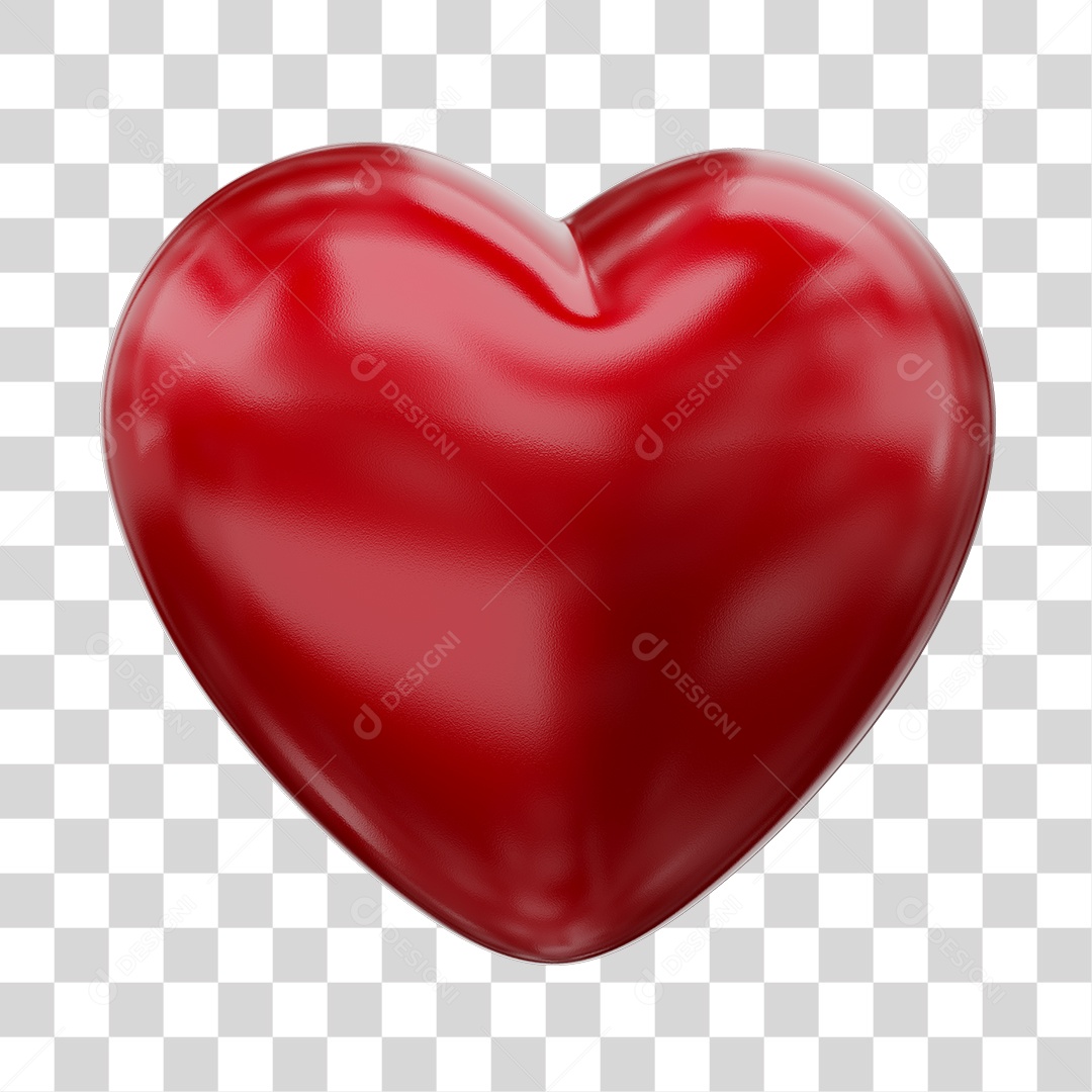 Elemento 3D Para Composição Coração 3D